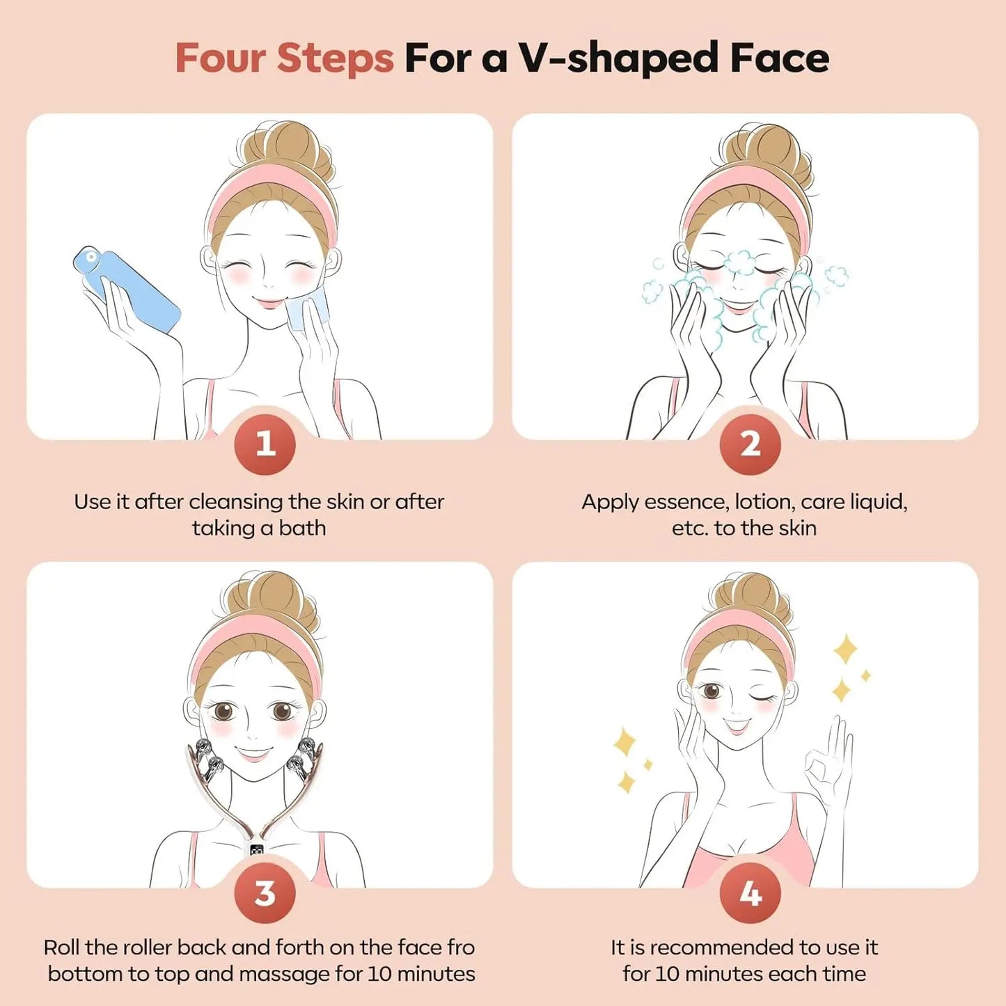 FaceSculpt™ EMS Beauty Roller – V-Line Lift