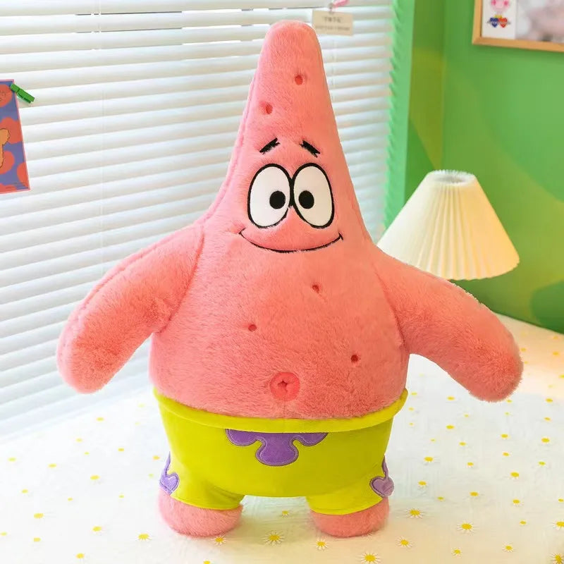 35-100CM SpongeBob Doll SquarePants Patrick Star Plush Anime Cartoon Toy Soft Cute Stuffed Collection Children's Birthday Gift