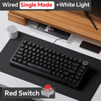 AJAZZ AK820/Pro Wireless Mechanical Keyboard Bluetooth 5.1 2.4G USB-C Wired Hot Swappable RGB Gaming Keyboard Gasket Mount with