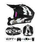 Off Road Motorcycle Helmet Rally Downhill Full Helmet Riding with Goggles Suitable for All Seasons for Men Women and Children