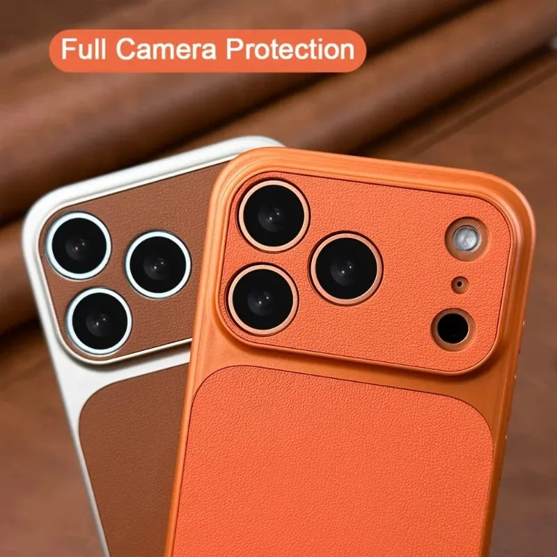 Luxurious New Orange Retro Phone Case For iPhone 18 17Air 16 15 14 17Pro 17Promax Soft-sided Hard Case