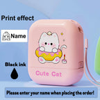 Personalized Cute Name Stamp Waterproof Clothing Label for Kids Self Ink Stamp for Kindergarten School Bags Custom Stamp