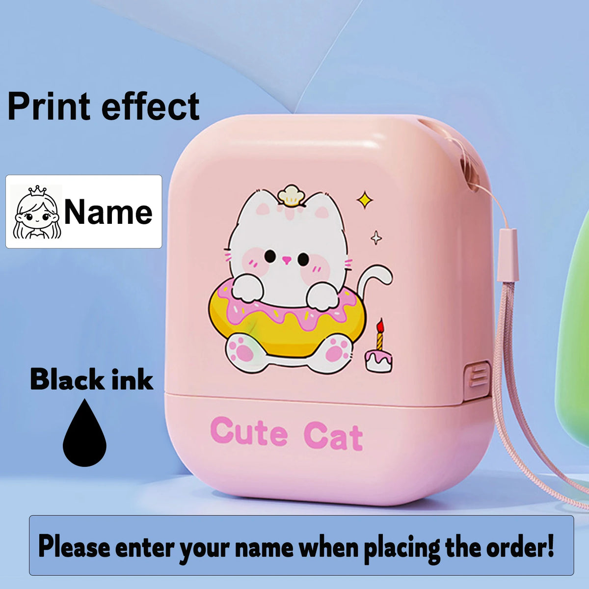 Personalized Cute Name Stamp Waterproof Clothing Label for Kids Self Ink Stamp for Kindergarten School Bags Custom Stamp