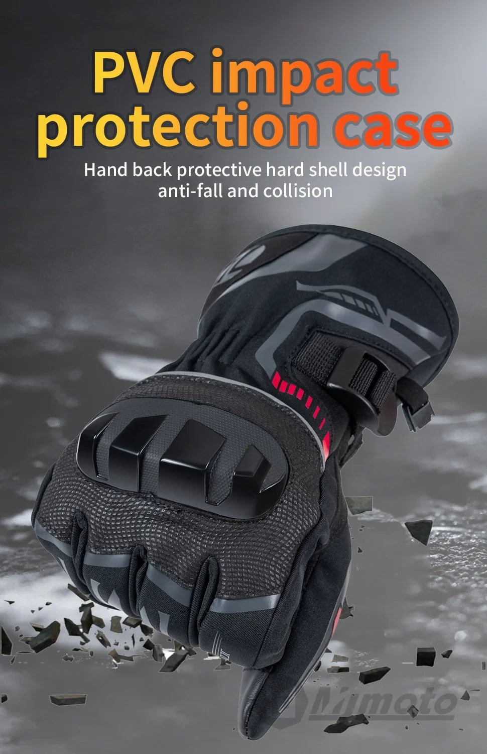 Winter Motorcycle Gloves for Men Women Waterproof Warm Cold Weather Riding Gloves Touchscreen for ATV UTV Road Racing Snowmobile