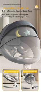 Baby Electric Rocking Chair Cradles Coax Baby  Luxury Electric Swing Shaker Recliner Comfort Chair  0-3 Years Old Baby Bed