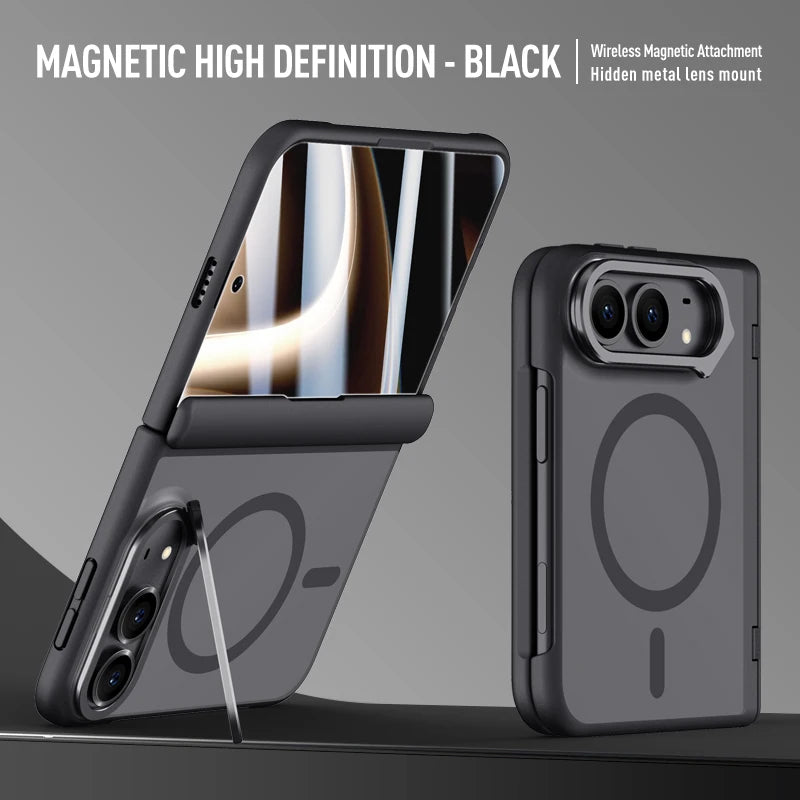 Magnetic Anti-Drop Phone Case For iPhone Duo Matte Finish Skin-Like Feel Compatible for Apple Foldable Screen
