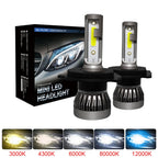 2Pcs LED H4 H7 Car Headlight H1 LED Bulb H8 H11 9005 HB3 9006 HB4 9004 HB1 H3 HB5 H13 Led Lights 20000LM Turbo Lampada 12V