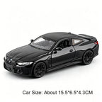 Scale 1:32 M4 X3M Toy Car Model Pull Back Music Light Doors Opened Miniature Vehicle Metal Diecast Models Kids Educational Gifts
