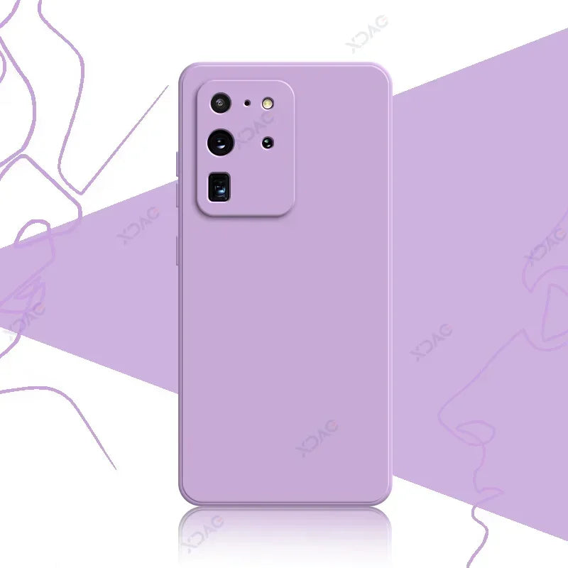 Original Mobile Phone Cover for Samsung Galaxy S20 FE Plus Ultra SamsungS20Ultra S20Plus 5G Soft Square Liquid Silicone Case Bag