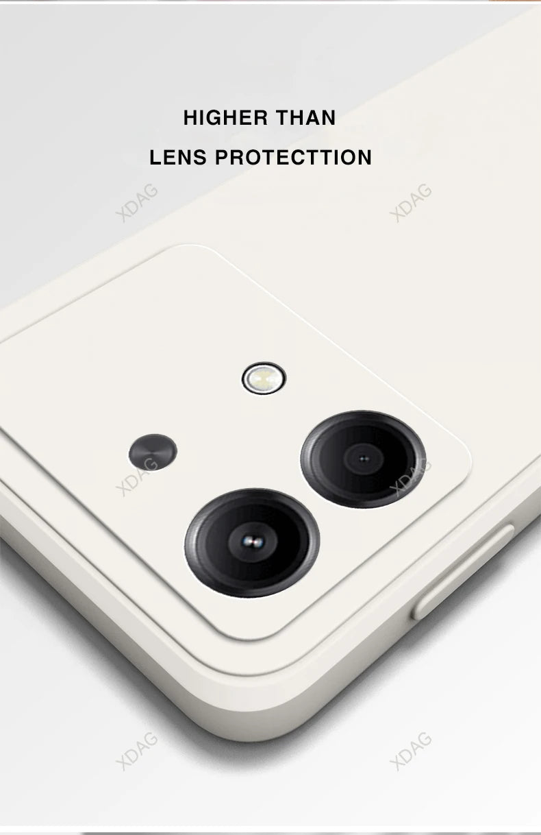 Liquid Silicone Cover for Xiaomi Redmi Note13 Note 13R 13 R Pro Plus 13RPro 5G Square Soft Original Mobile Phone Accessorie Case