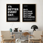 Simple Black Background Inspirational Quotes Canvas Art Poster Prints Modern Motivational Wall Decor Picture for Home