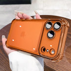 Luxury Electroplate Shockproof Transparent Phone Case For iPhone 18 17 16 15 14 13 12 Pro Max Plus Air Clear Bumper Cases Cover