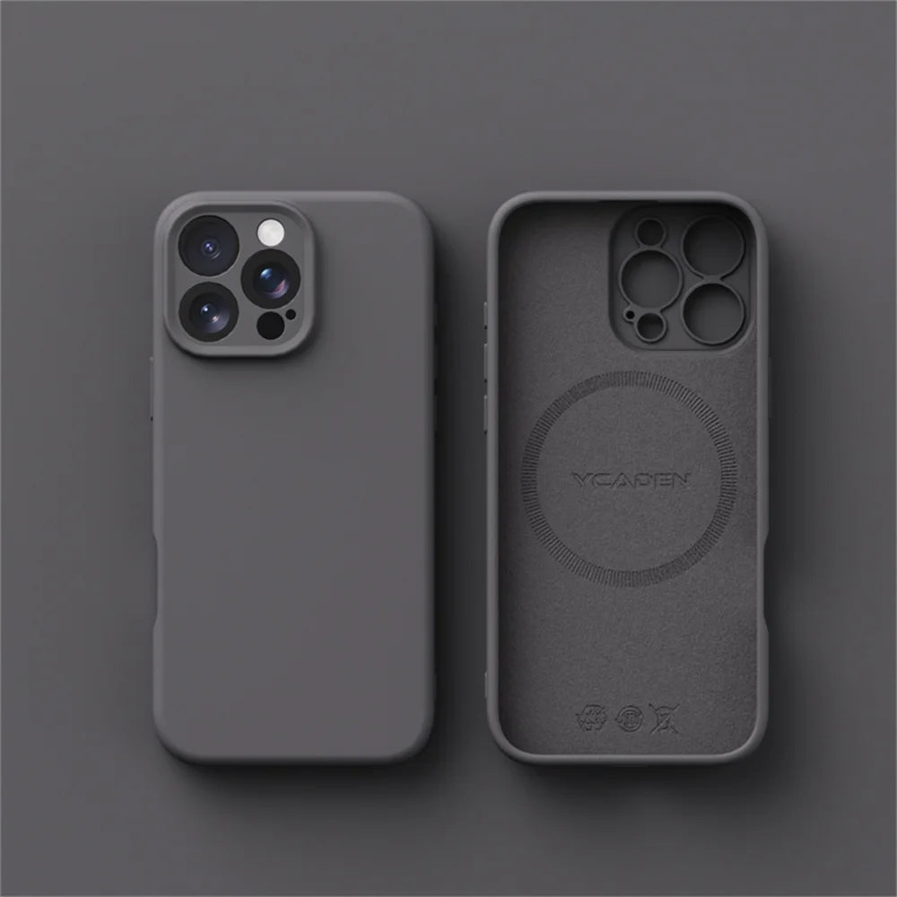 Luxury Liquid Silicone For Magsafe Case For iPhone 18 17 Air 16 Plus 15 14 13 Pro Max 18Pro Wireless Charging Skin Smooth Cover