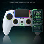 WITSURGE Hall Effect PS5 Controller,Wireless Anti-Drift Gamepad,Dual Hall Joysticks&Triggers,Macro Back Buttons,1500mAh, RGB