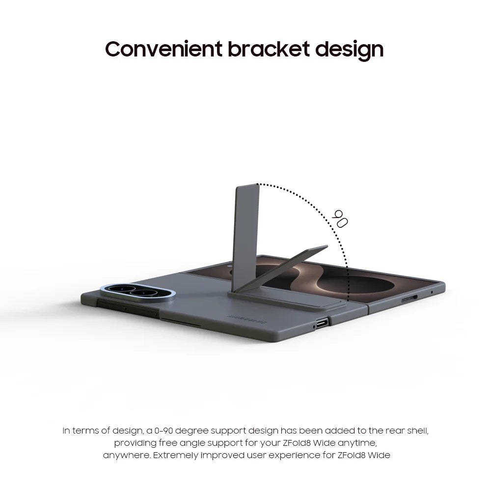 Original Genuine For Samsung Galaxy Z Fold8 Standing Case High Quality Foldable Bracket Cover ZFold8 Protector Shell & Box