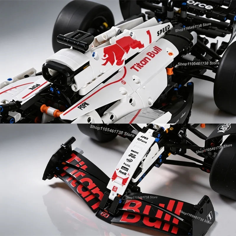 2026 NEW MK6025 Technical Classic Performance 1900+Pcs RB21 White Sports Car Building Blocks MOC DIY Assembly Model Boy Toy Gift