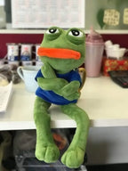 45cm Animal Sad Frog Plush Toy Soft Stuffed Pillow Magic Expression Pepe The Sad Frog Plush Doll Birthday GIfts For Girls Boys