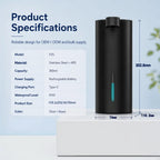 Automatic Soap Dispenser Stainless Touchless Rechargeable Hand Sanitizer Shampoo Detergent Dispenser for Kitchen Bathroom Toilet