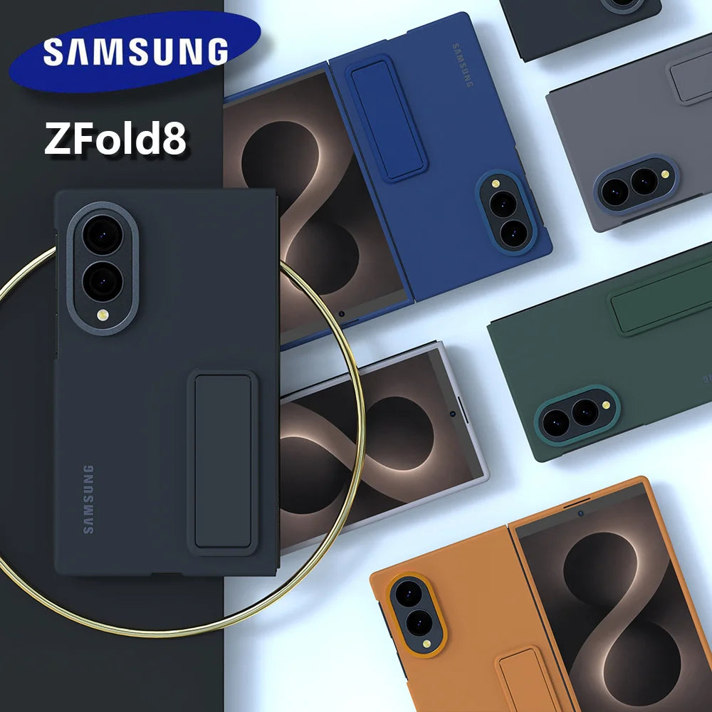 Original Genuine For Samsung Galaxy Z Fold8 Standing Case High Quality Foldable Bracket Cover ZFold8 Protector Shell & Box