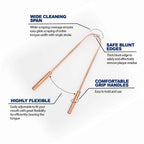 4 Colors Thicken Stainless Steel Tongue Scraper U-shaped Metal Fresh Breath Cleaning Coated Tongue Toothbrush