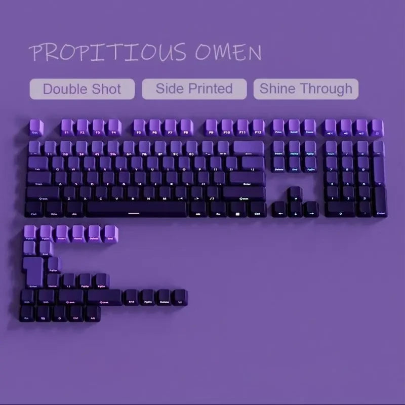 2026 Original Daylight Keycaps PTB Translucent, Side-engraved Oem 135 Keys, Customized To Fit 60/84/98/108 Mechanical Keyboards.