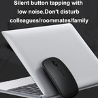 Wireless Mouse Dual Modes Bluetooth-compatibl 2.4G Portable Office Mouse for Laptop Notebook PC MacBook Battery Gaming Mouse