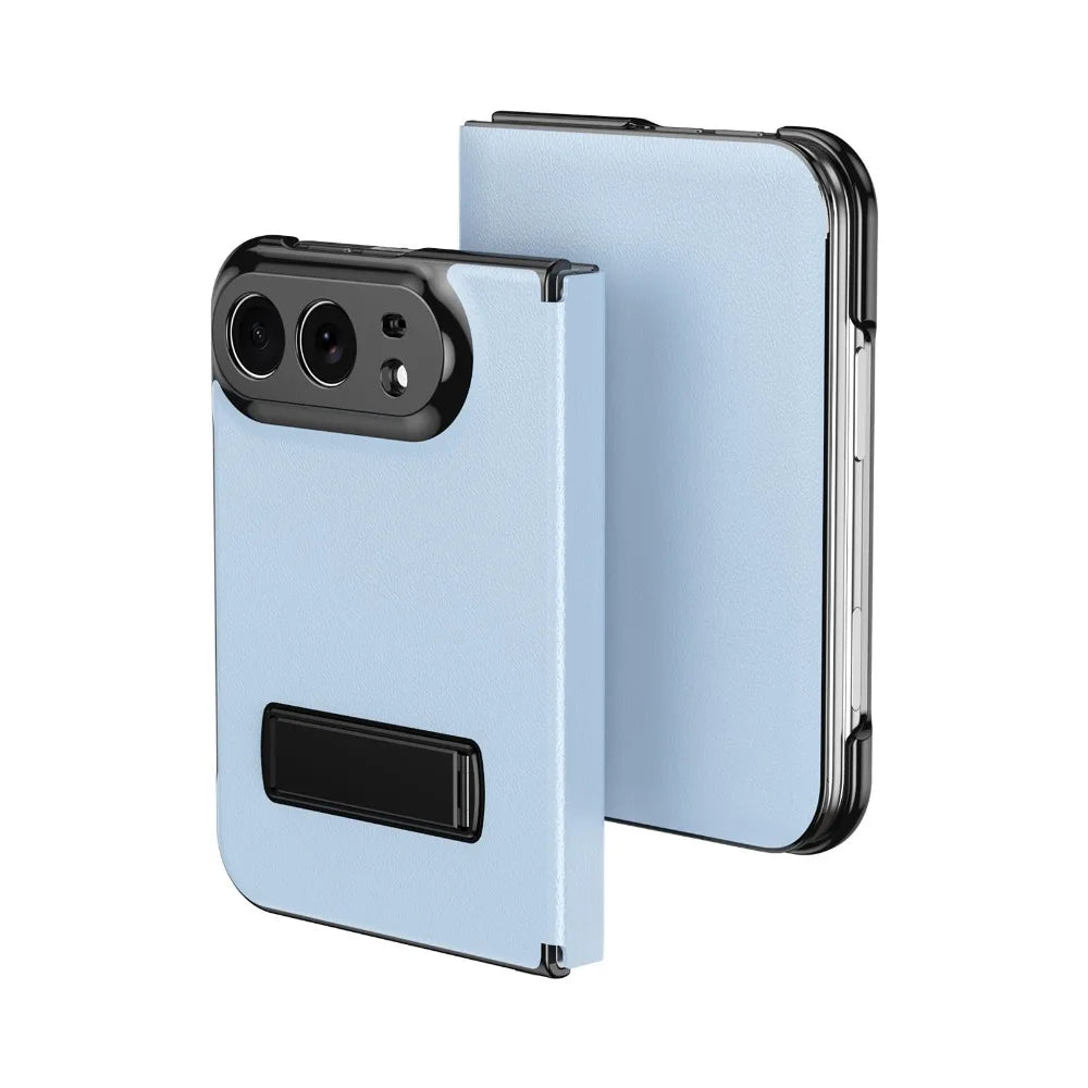 Luxury Leather Magnetic Alloy Bracket Phone Case For iPhone Duo 18 Fold Anti-Drop Shockproof Protective Cover 2 sold byBaiYiS Di