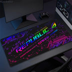 Asus Rog Black Mause Pad Anime Mouse Mats Gaming Computer Desk Mat Mouse Carpet Pc Accessories Gamer Mouse Pad Speed Rubber Mat