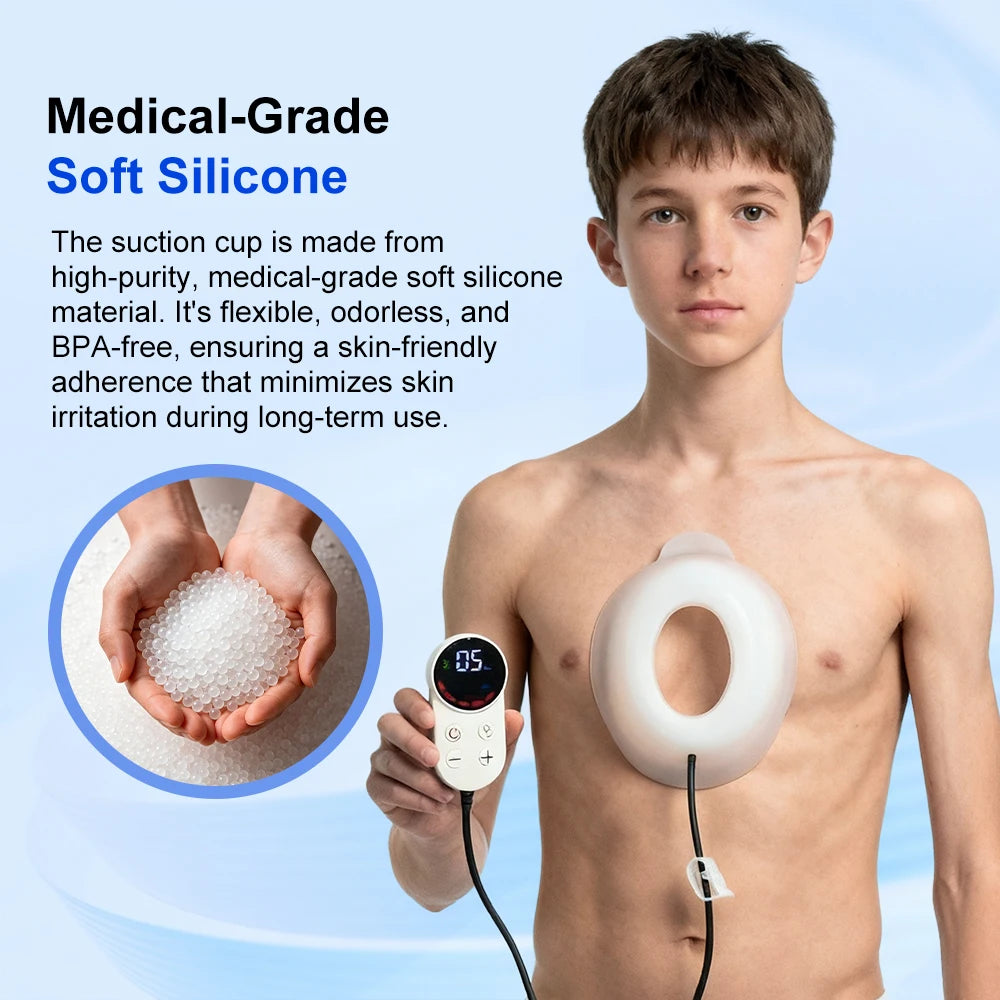 Pectus Excavatum Vacuum Bell Automatic Pump Sunken Chest Orthosis Brace