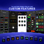 Multifunctional Bright Devil Eyes LED Light for Car Windshield Flexible Programmable Scrolling LED Display Bluetooth APP Control
