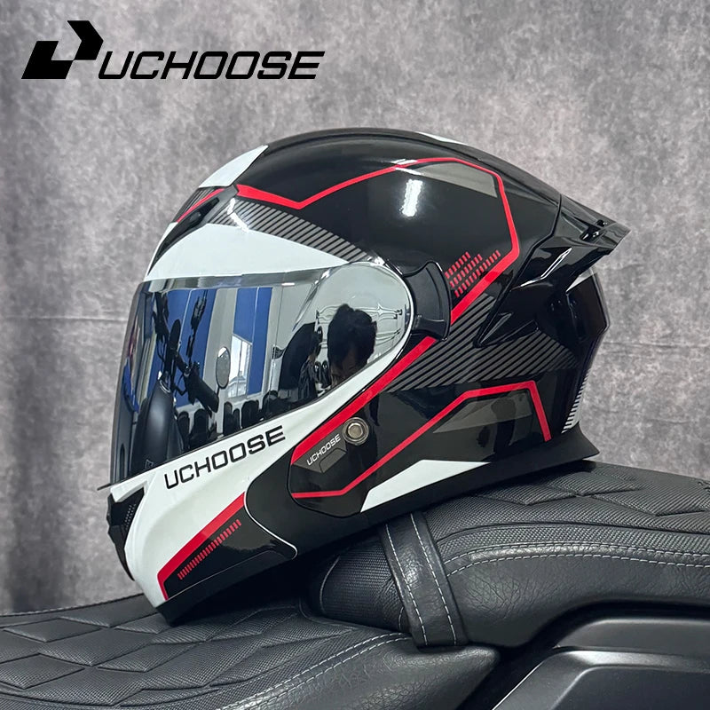 High Quality DOT Motorcycle Helmet Four Seasons Motocross Racing Modular Flip Up Casco Moto Men Women Off Road Helmet Unmasked