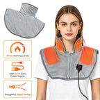 Electric Heating Shoulder Neck Pad USB Heated Back Wrap 3 Heat Level Soft Hot Compress Back Shawl Neck Shoulder Fast Heated Pad