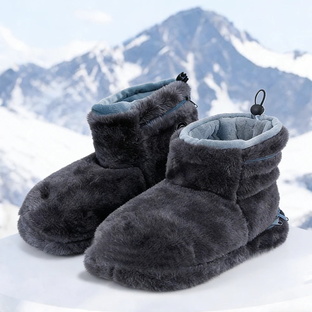USB Heater Foot Shoes Plush Warm Electric Slippers Comfortable Feet Heated Shoes Electric Heated Shoes for Men Women