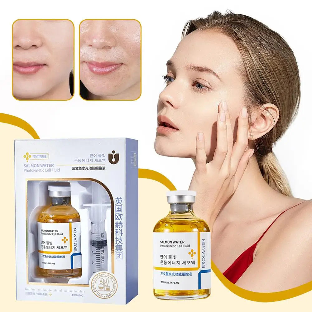 PDRN Salmon Dna Ampoule Rejuvenation Essence Nourishing Repair Smooth Shrink Pore Moisturizing Lotion Skin Hydration Fiming