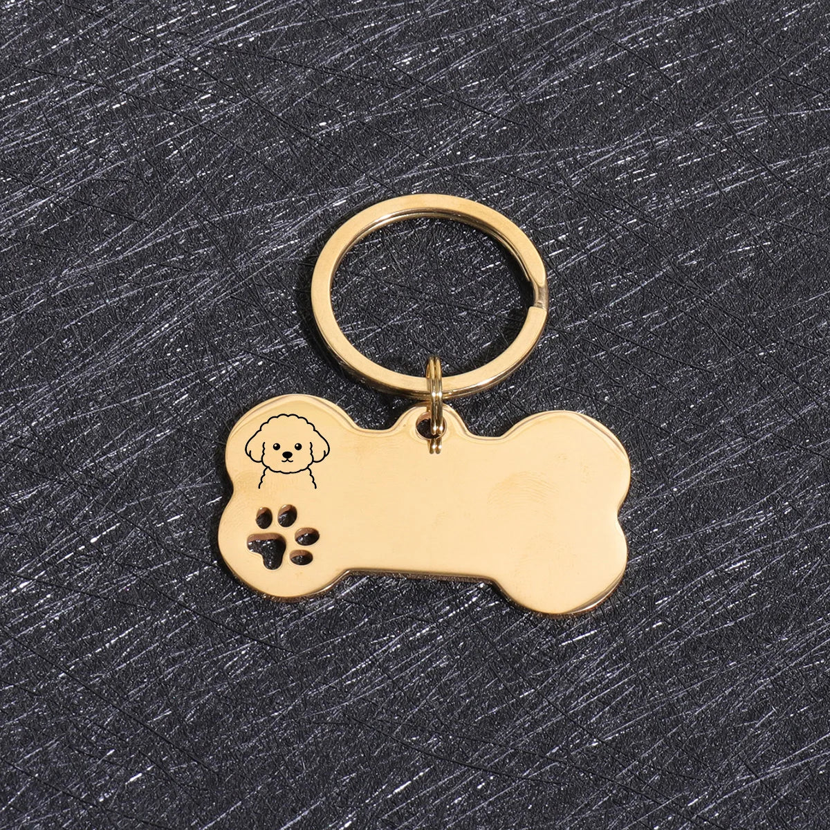 Custom Name Dog Tags Personalized Text Dog ID Tag Bone Shaped Stainless Steel Laser Engraving Anti-lost Customized Pets ID Tag