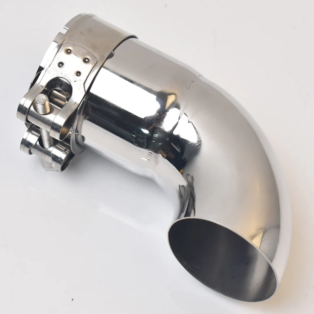 1PC Universal Auto Exhaust Pipe Suppressor Stainless Steel Outlet Elbow Connection Pipe for Automotive Accessory
