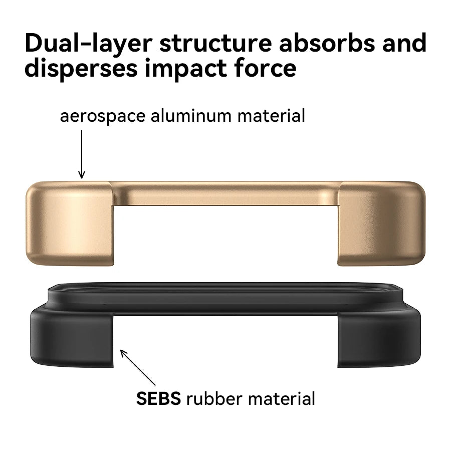Genuine Aluminum SEBS Rubber Metal Bumper Double-layer ARC Case for IPhone 18 17 Pro Max Air Unique Design High-strength Cover