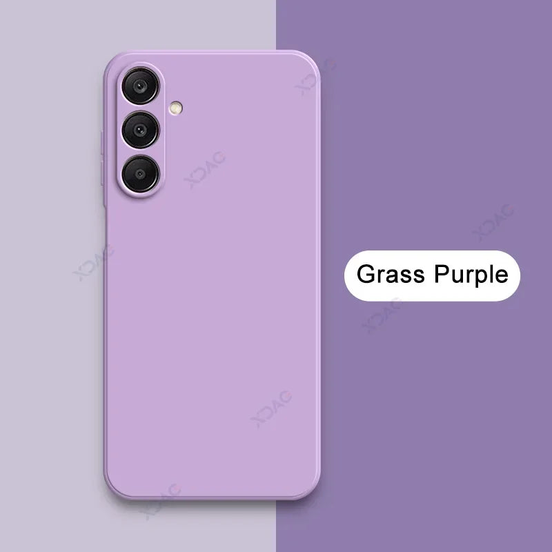 Original Square Liquid Silicone Phone Case for Samsung Galaxy A26 A36 A56 5G 360 Soft Protective Anti-drop Shockproof Back Cover