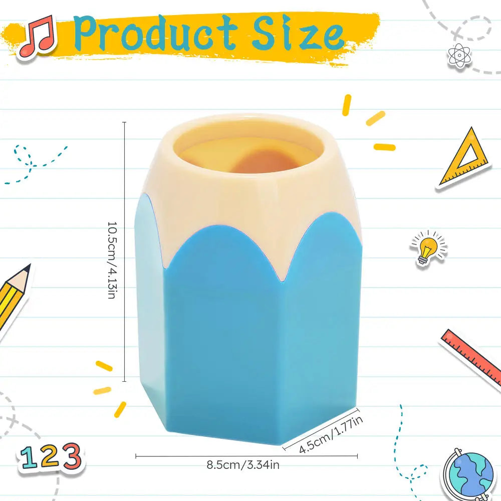 Cute Pencil Holder Desk Organizer Stationery Storage Box   Large Mouth Pen Holder Makeup Brush Organizer Box Office Accessories