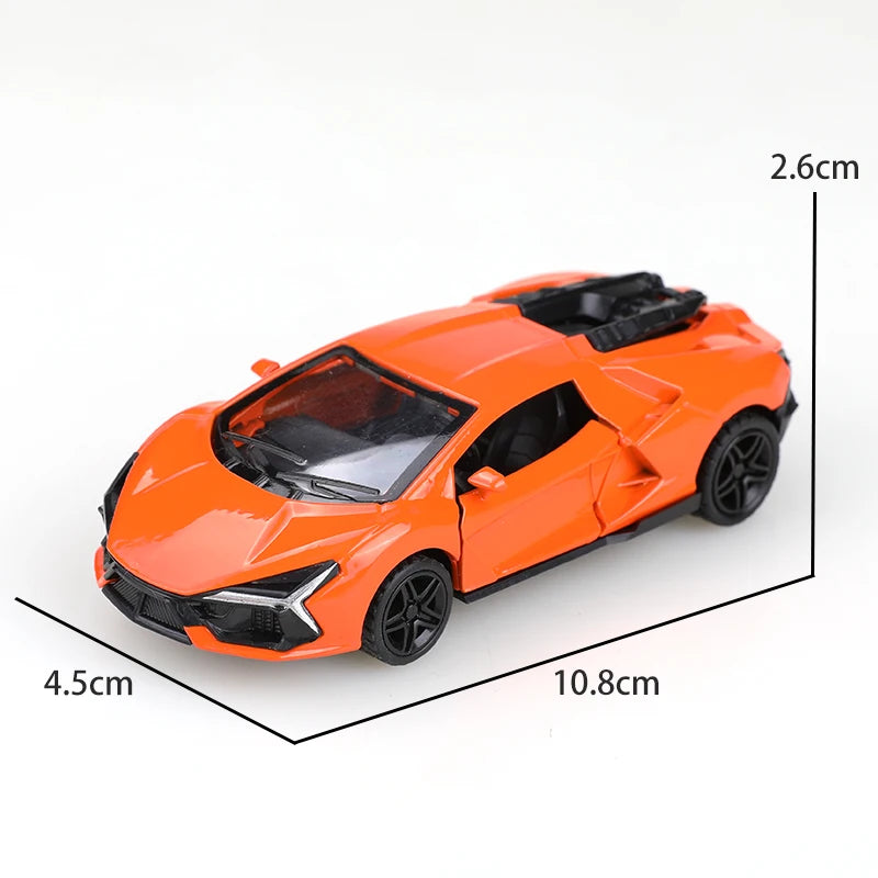 1:43 scale replica of the SVJ pullback alloy car model, children's toy, die-cast metal, pullback function.