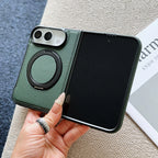 360° Rotating Bracket Magnetic Case For iPhone Duo For Magsafe PU Leather Shockproof Cover Funda