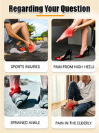 Electric Ankle Massager Heated Foot Massager with Vibration Massage Modes Portable Wrap Device for Home Relaxation Care