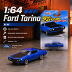 CCA 1:64 Ford Torino Cobra Sedan Miniature Model MSZ 3" Alloy Toy Car Vehicle Free Wheels Diecast Collection Gift for Boyfriend