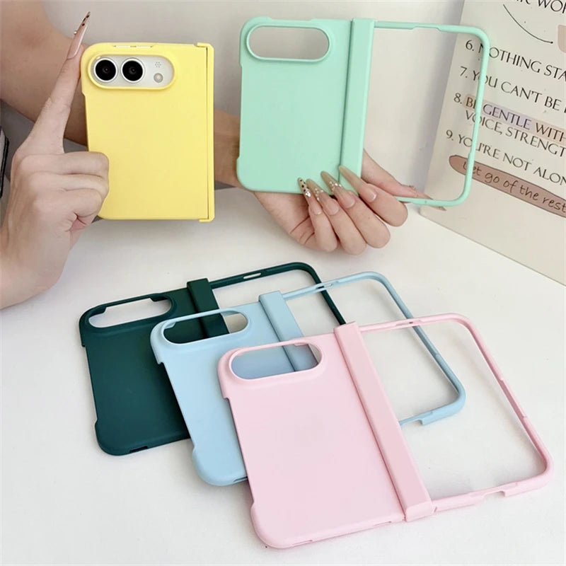 Luxury Dopamine Candy Color Matte Phone Case For iPhone Duo Fold Hinge Protection Ultra-thin Hard PC Cover For iPhone Duo Ultra