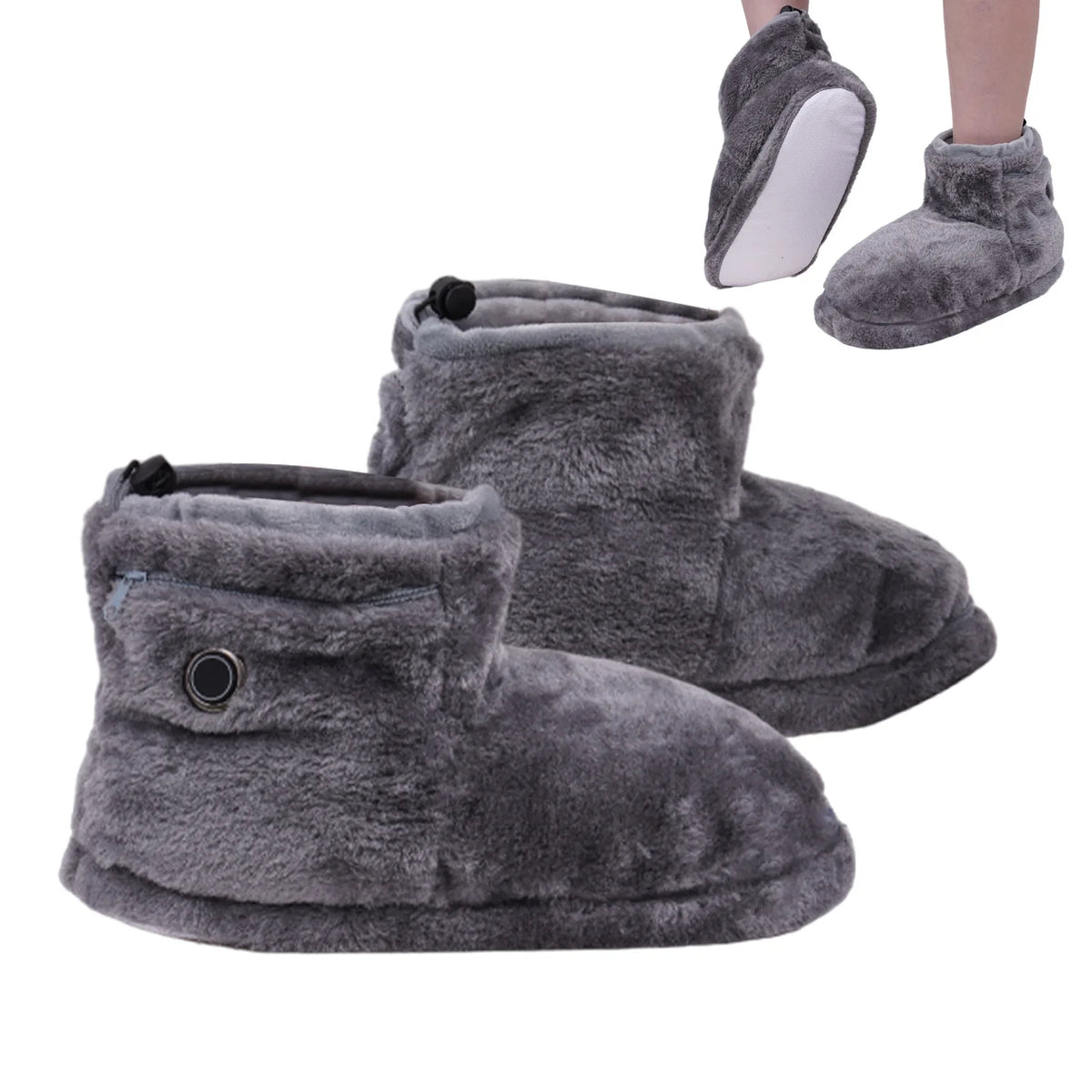 Heated Boots Heated Slippers Heating Pad Boots 1 Pair Thick Easy To Wear Fast Heating 5 Level Temperature for Office