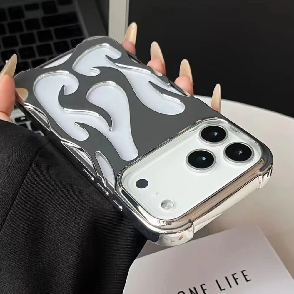 Flame Pattern Anti Drop TPU Phone Case for iPhone 17 16 15 14 Pro Max
