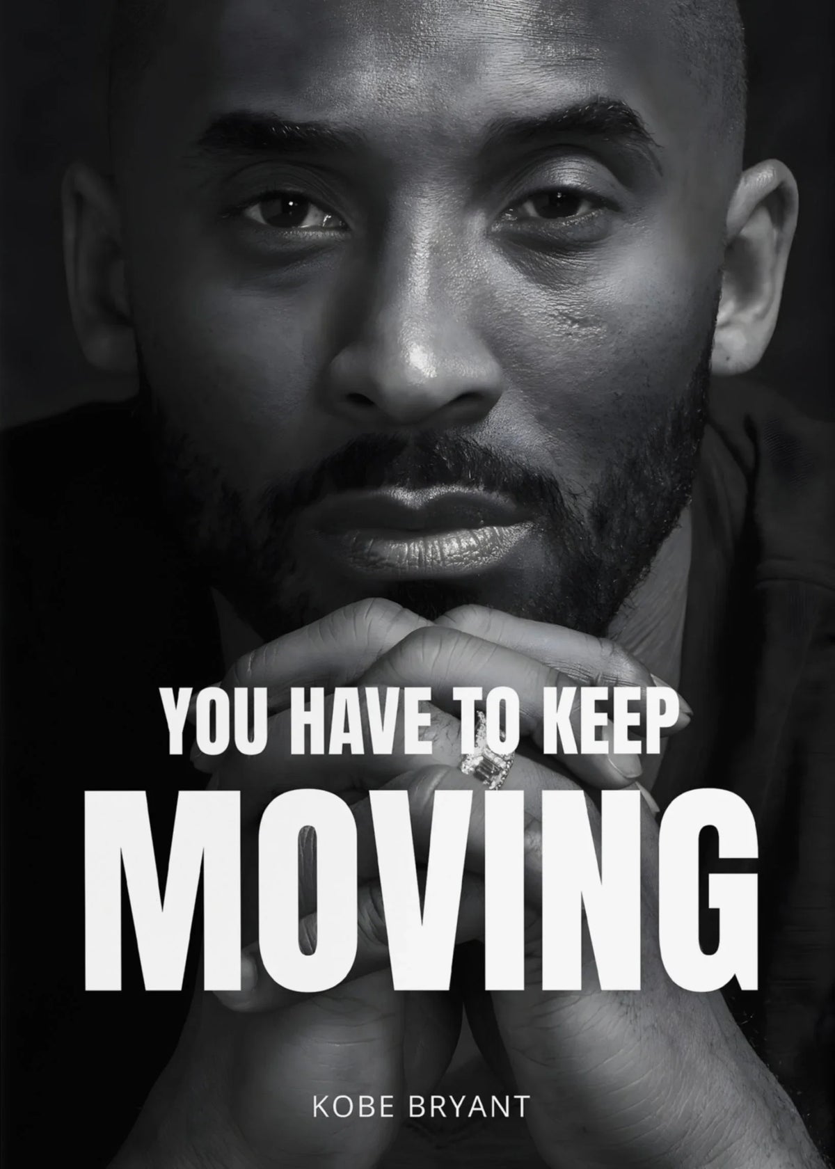 Kobe Bryant Inspirational Quote Poster Black White Canvas Print Wall Art for Home Decor Boys Bedrooms Basketball Legend
