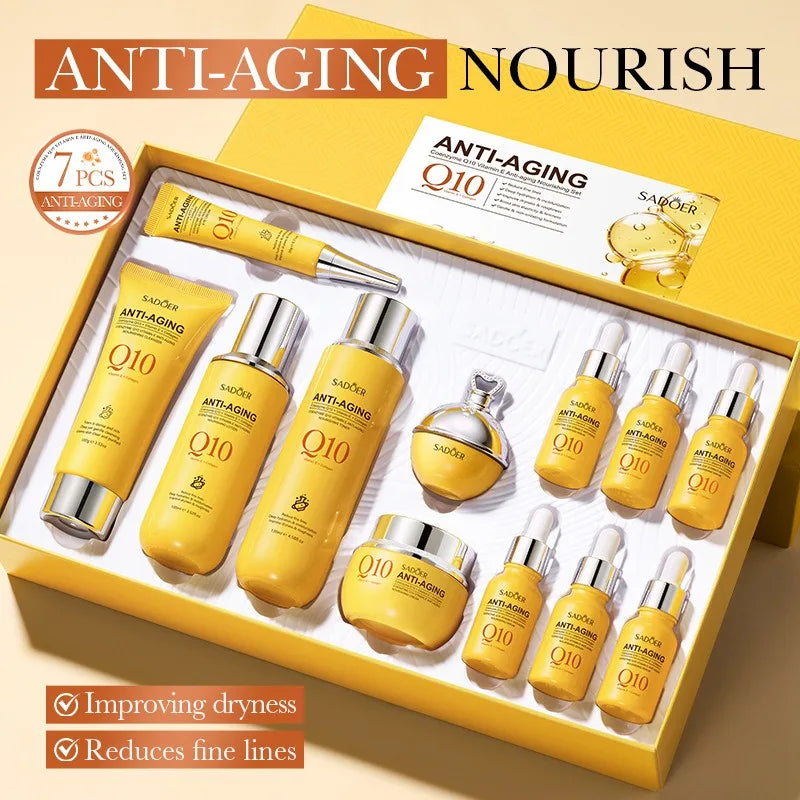Coenzyme Q10 and Vitamin E Anti-Aging, Anti-Wrinkle, and Moisturizing Skincare Set