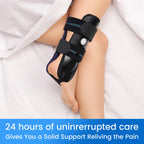 VELPEAU Ankle Brace Support for Ligament Injury and Tendonitis Surgery, Stirrup Ankle Splint Stabilizer with Foam & Gel Pad