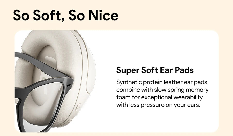 QCY H3 ANC Wireless Headphones Bluetooth 5.4 Hybrid Noise Cancellation 60H